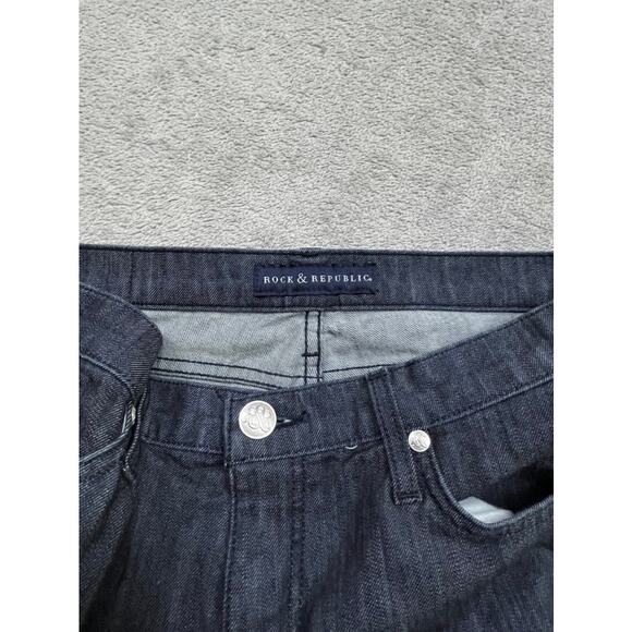 Y2K Rock & Republic Sofie Blue Bootcut Embroidered Measured 34x30 - Picture 3 of 7